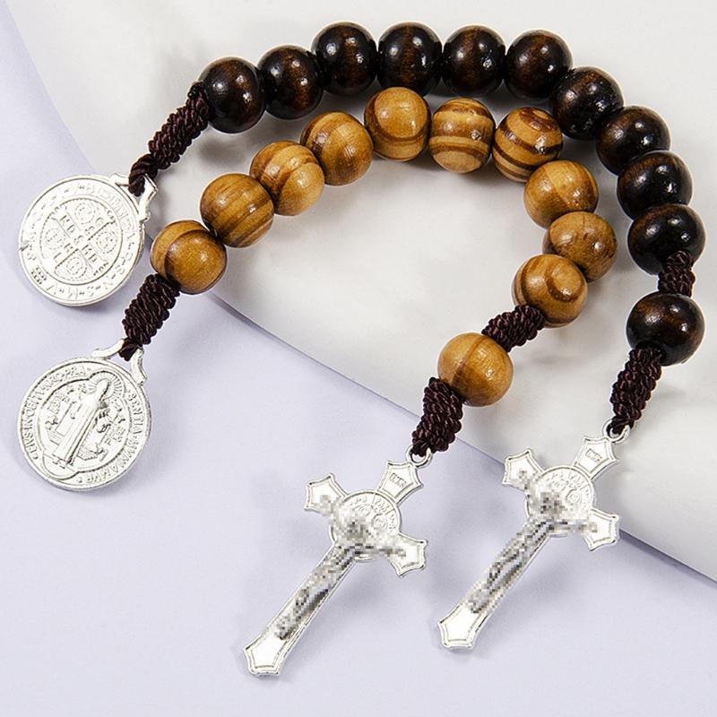 Artisanal Crafted Wooden Crosses Prayer Beads Faith Based Accessories For Christian Meditation And Spiritual Reflection