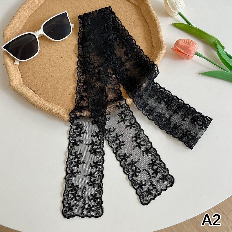 Fashion Y2K Long Lace Waistband Bow Floral Lace Waist Belt Tie Up Thin Dress Jeans Belt Summer