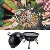 Grill Kopułowy Ogrodowy Zamykany Gril Z Pokrywką Węglowy Brykiet Okrągły