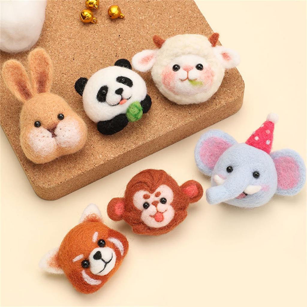 Needle Felting Kits Lovely Animal Brooch Wool Felting Needle Hobby Kits Needle Felting Starter Kits for Woman Girls