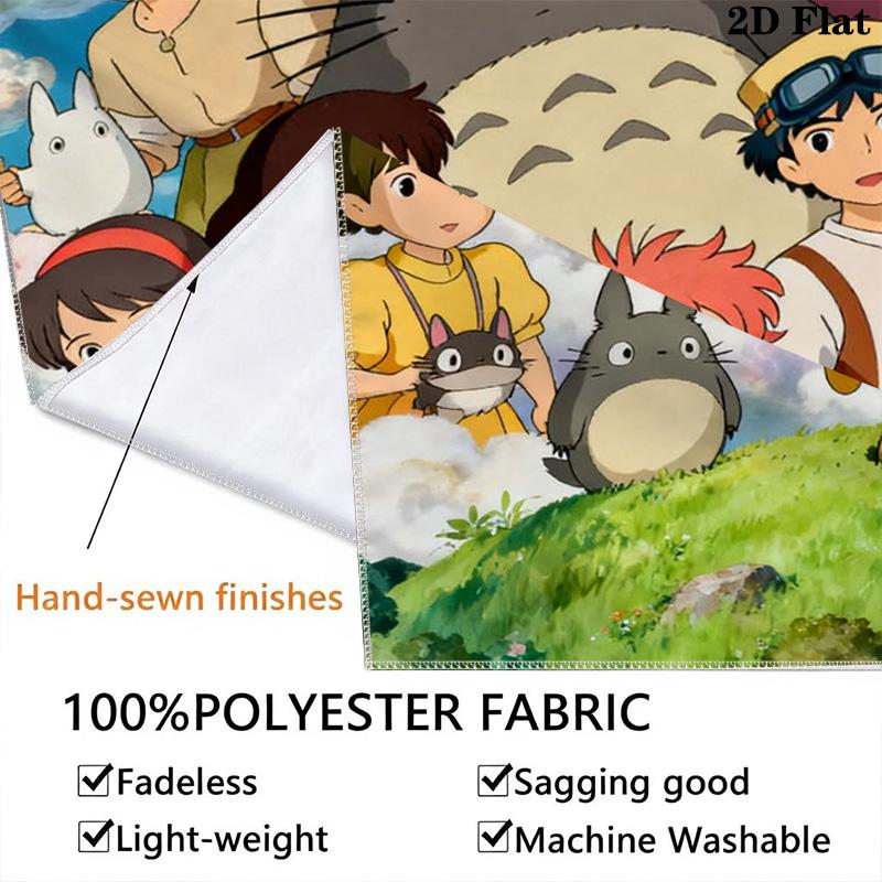 Neighbor Totoro Adventure Forest Tapestry Background Cloth Wallmounted Work Of Art Christmas Gift Atmospheric Background Cloth