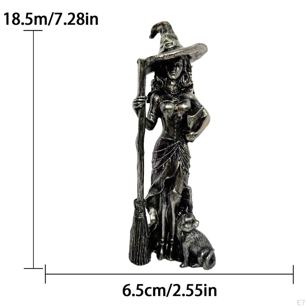 Halloween Figurine Decorative Sculpture Witch Statue Desktop Ornament Decor for Cabinet