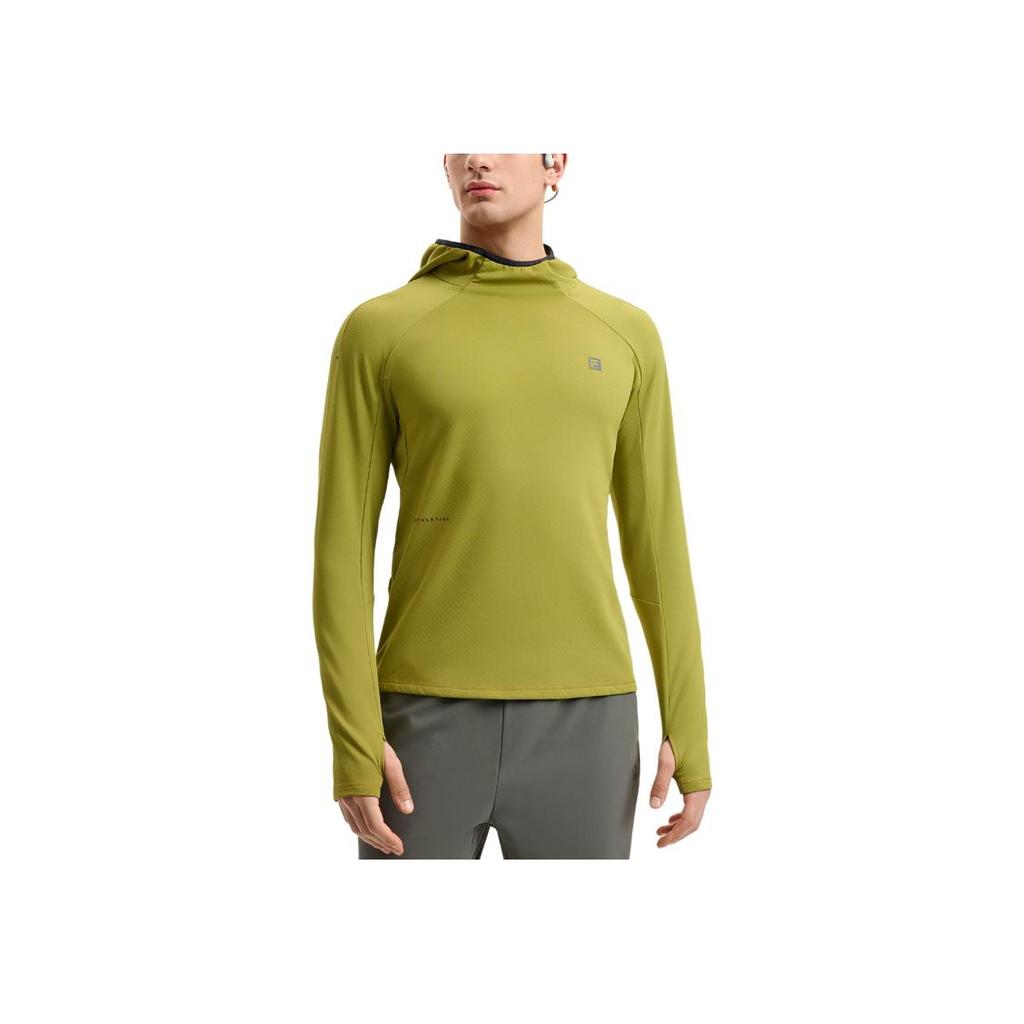Fila Fitness Hooded Pullover Long Sleeve Sweatshirt Men Sweatshirt Fruit-Fermentation-Green A11M511202F-TQ