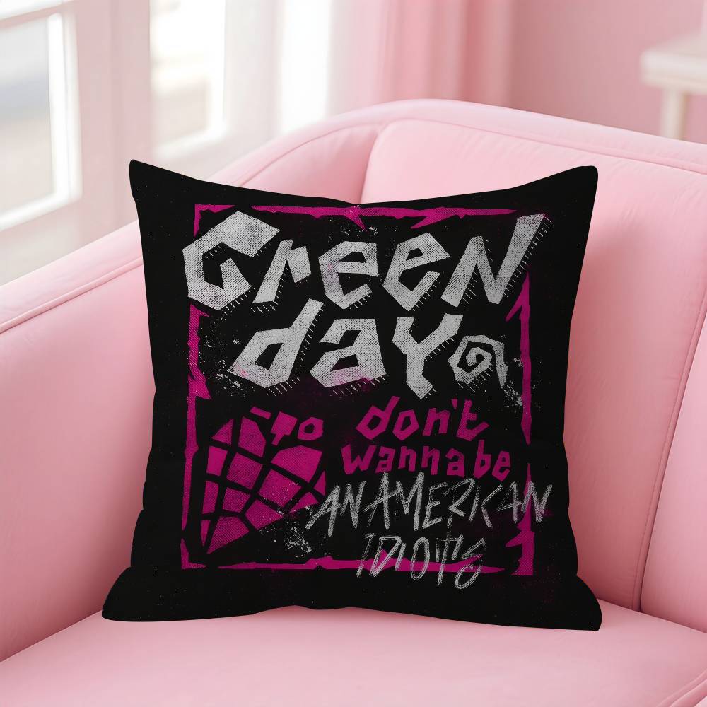 GGreen DDay Band Album Maple Design Cushion Cover Happy Autumn Harvest decor Holiday Decorati Pillow Cover