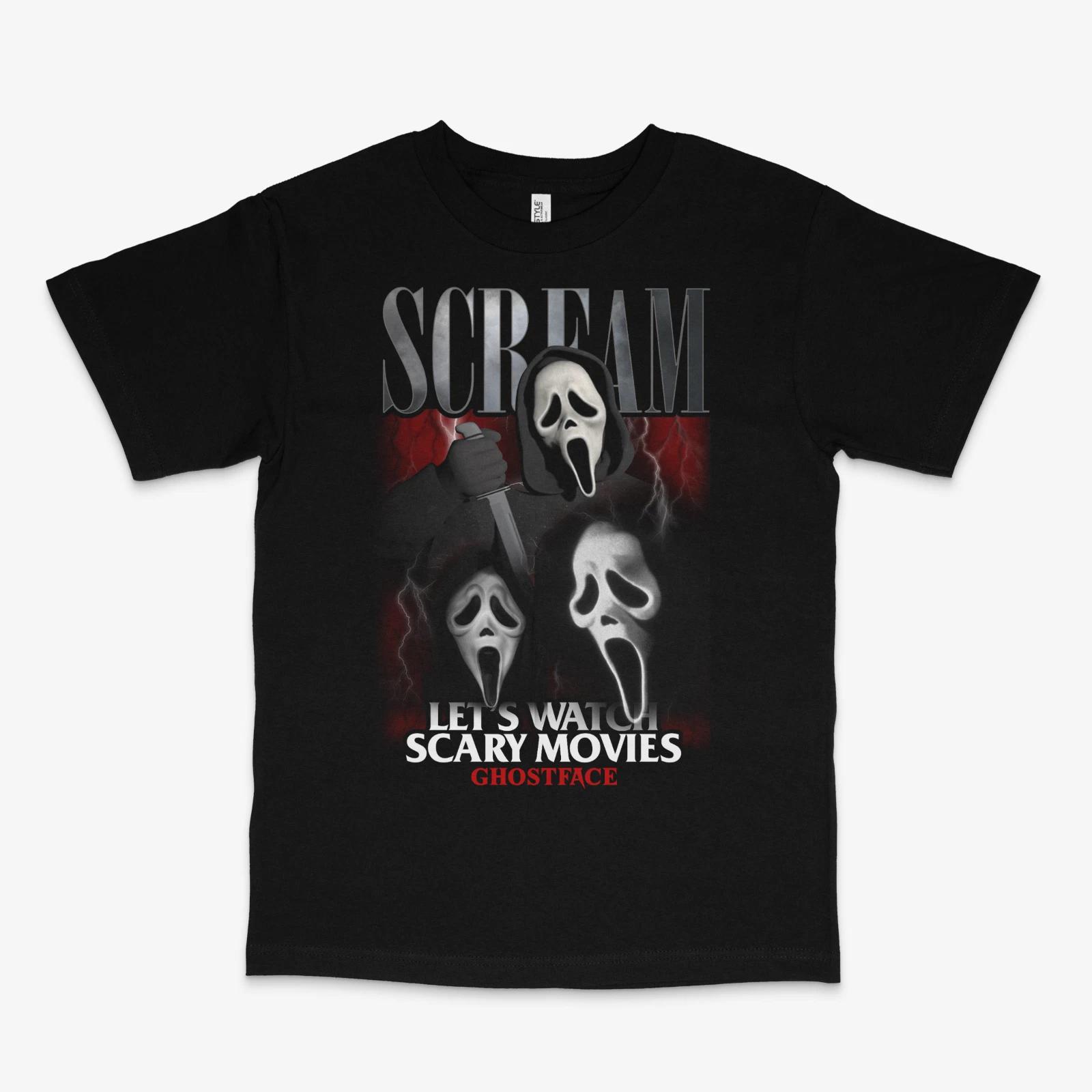 Черная винтажная футболка Scream S