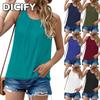 Women's Fashion Casual Summer Spring O-Neck Short Sleeve Blouses & Shirts