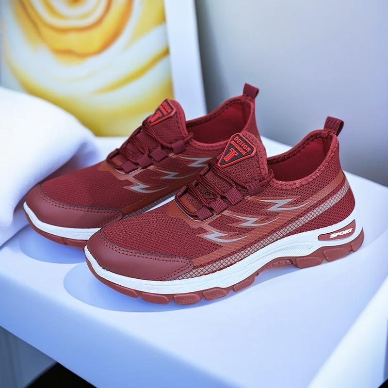 

Дышащая повседневная обувь для женщин среднего и пожилого возраста, обувь для ходьбы, обувь на одной педали, с мягкой подошвой, удобная и нескользящая обувь 38