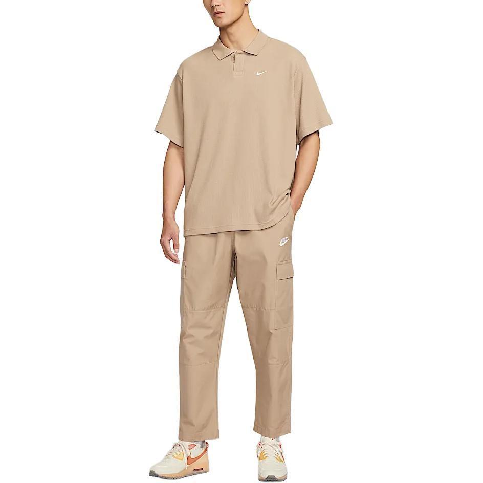 Nike Men's Loose-Fit Stylish Versatile Breathable Short-Sleeve T-Shirt In Khaki