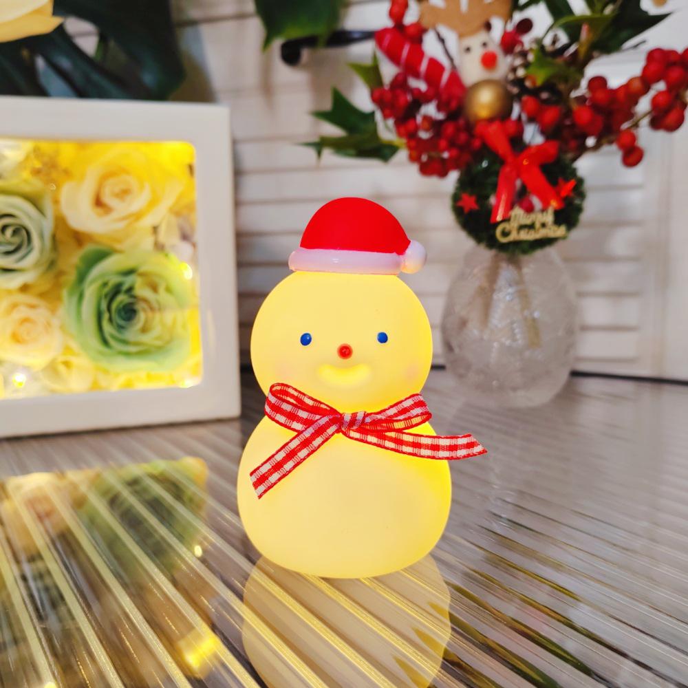 

Рождественский ночник со снеговиком: Креативный светящийся мультяшный декор и подарок