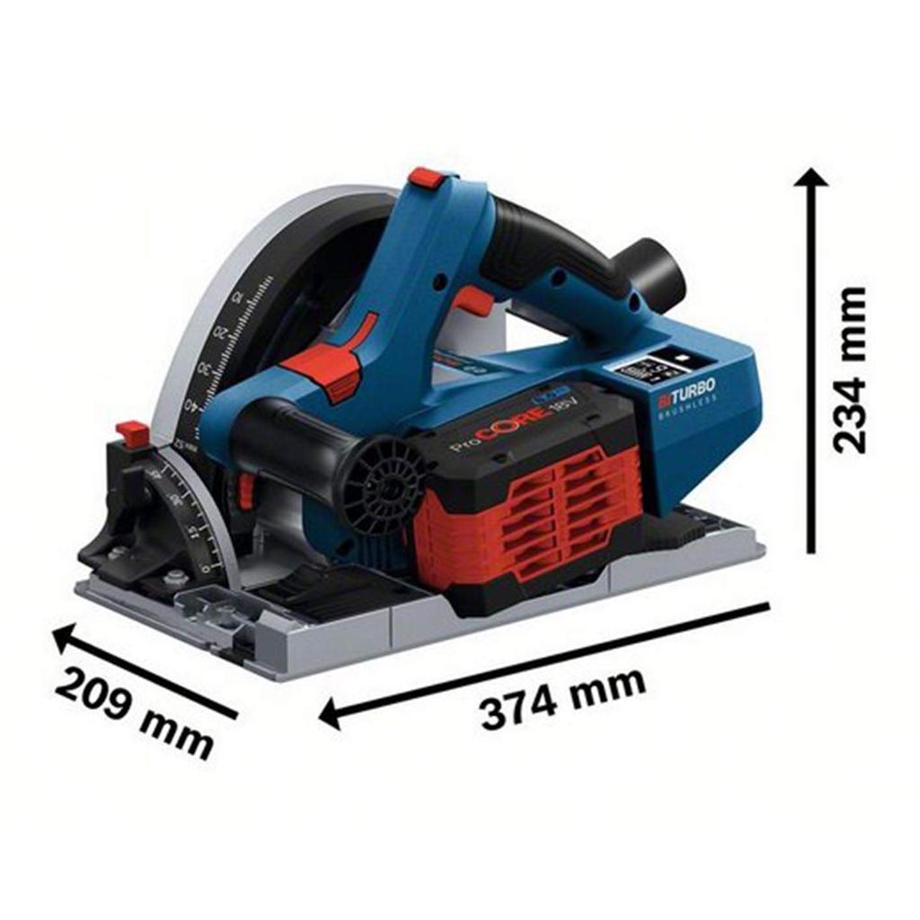 BOSCH 18 V Akku-Tauchkreissäge, Ladegerät, Tragetasche im Verkauf (Nur Gehäuse, Separat, Im Lieferumfang enthalten) GKT18V-52GCH
