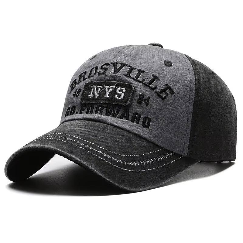 Retro Letter Embroidery Baseball Caps Men Women Washed Cotton Adjustable Casual Hat Hip Hop Streetwear Sun Hats Y2k Hat