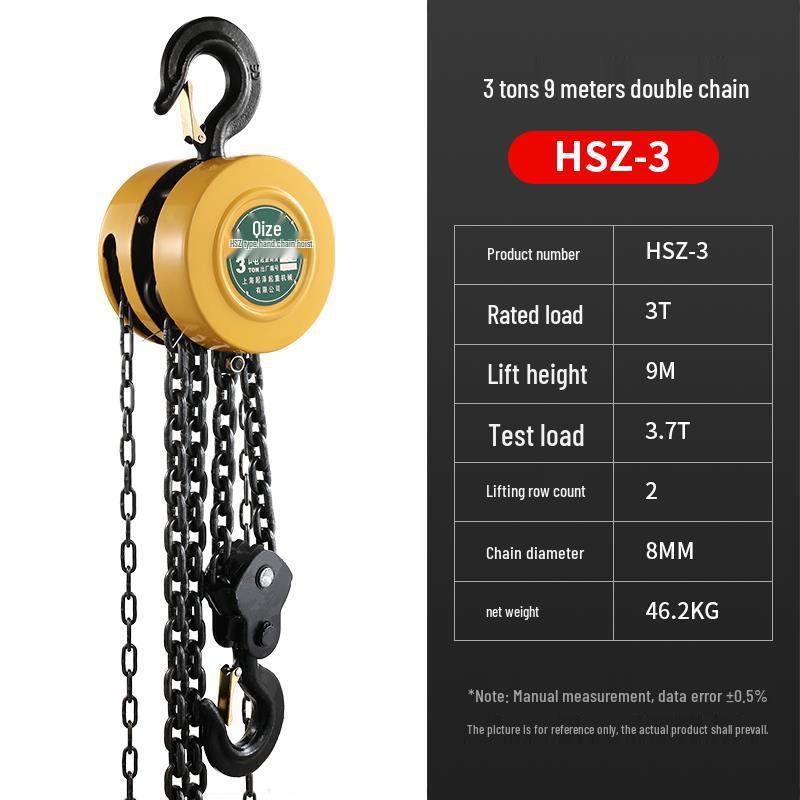 National Standard Manual Chain Hoist: 1, 2, 3, 5 Ton Lifting Capacity Lever Hoist
