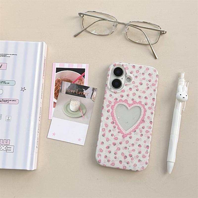 

Pink Strawberry Heart Bear Phone Case for iPhone 17/16 Pro Max/15/14 15