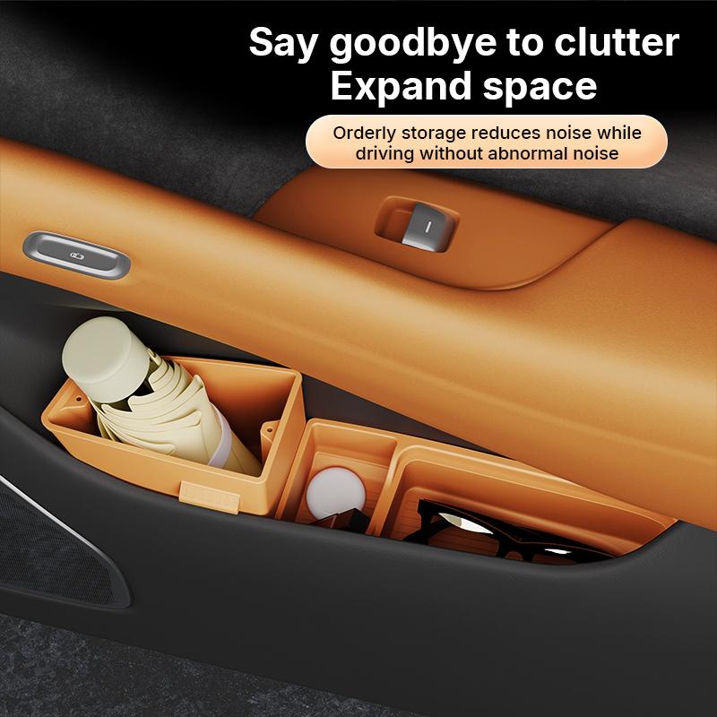 4Pcs For 2025 2026 XIAOMI YU7 Car Door Storage Box Door Groove Pad Storage Box Car Interior Organizer Accessories