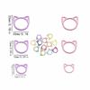 Multicolor Cat Head Metal Buckle for Sweater Crochet and Knitting DIY