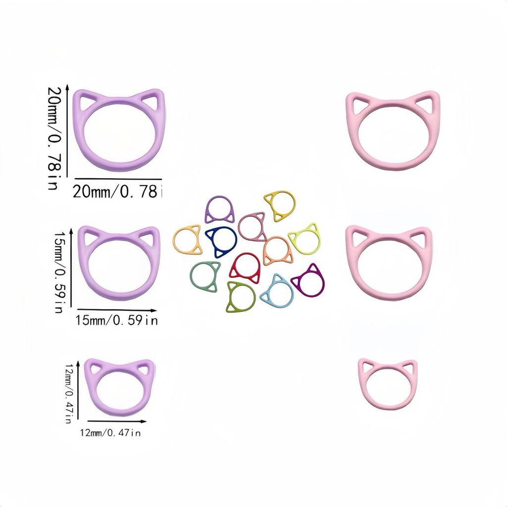 Multicolor Cat Head Metal Buckle for Sweater Crochet and Knitting DIY