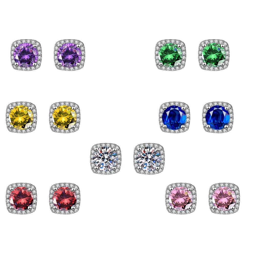 2026 Modetrend Quadratische Tasche Damen Ohrstecker mit Zirkonia eingelegt Schmuck Ohrringe Damen Ohrringe