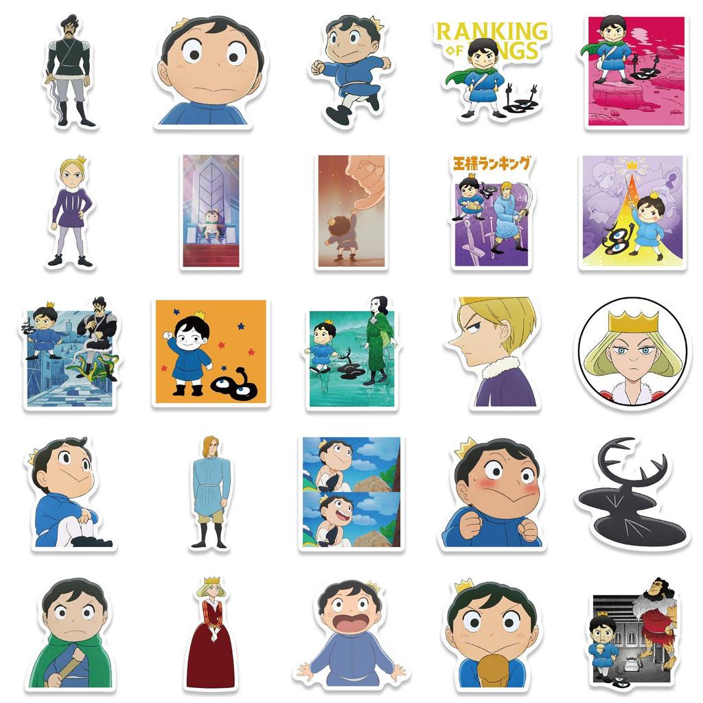 50Pcs King Ranking Sticker Graffiti Personality Cartoon Cute Japanese Comic DIY Skateboard Suitcase Stickers Waterproof