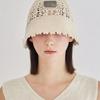 VARZAR VA Plate Crochet Bucket Hat Ivory