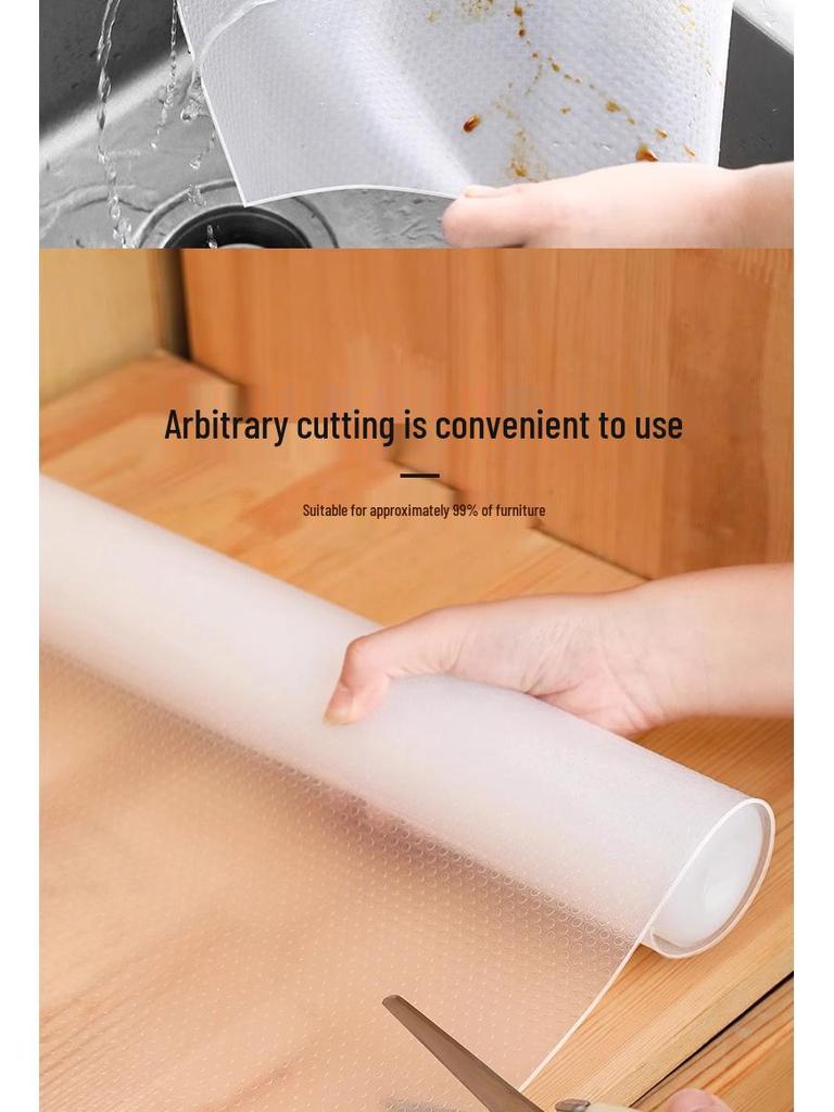 Waterproof Self-Adhesive Drawer and Cabinet Liner - Oilproof, Dustproof, Moisture-Proof Mat for Wardrobes and Kitchens