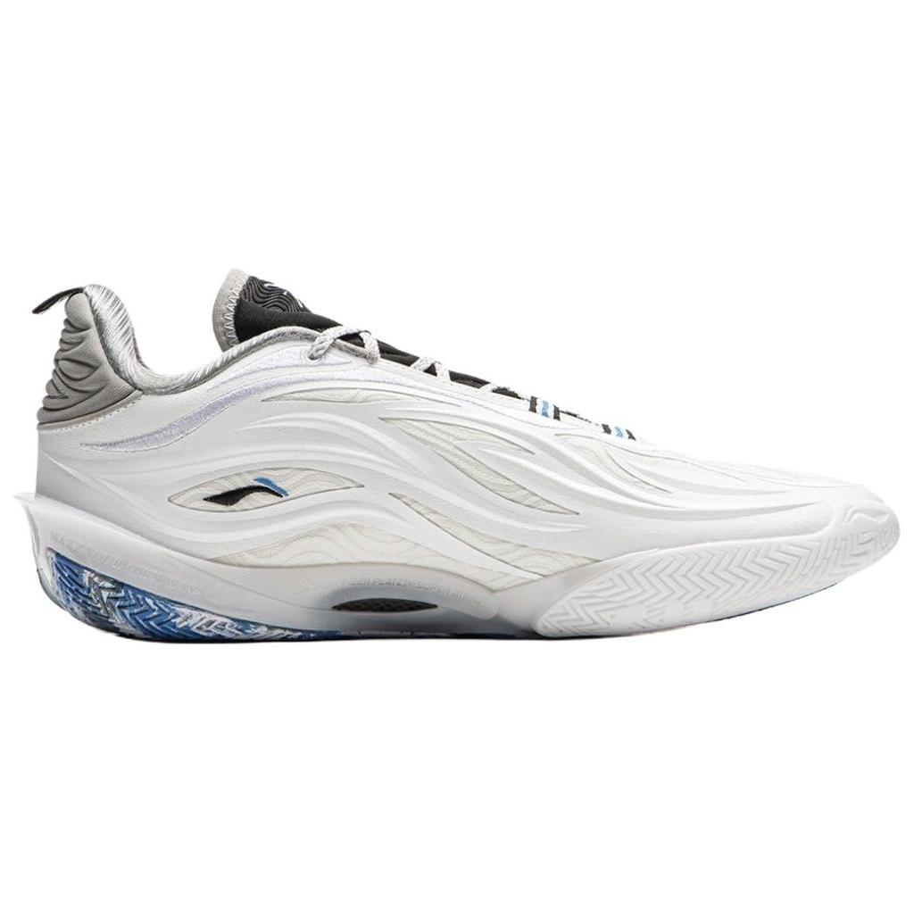 Li Ning Wade Abrasion Resistant Cushioning Low top Basketball Shoes Unisex Blue White ABAV045-14
