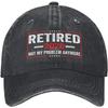 Retired Not My Problem Anymore Baseball Cap Cotton Adjustable Distressed Hat