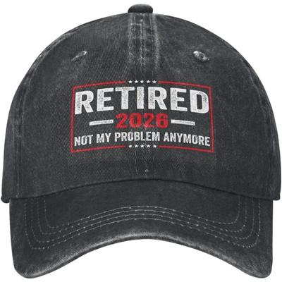Retired  Not My Problem Anymore Baseball Cap Cotton Adjustable Distressed Hat
