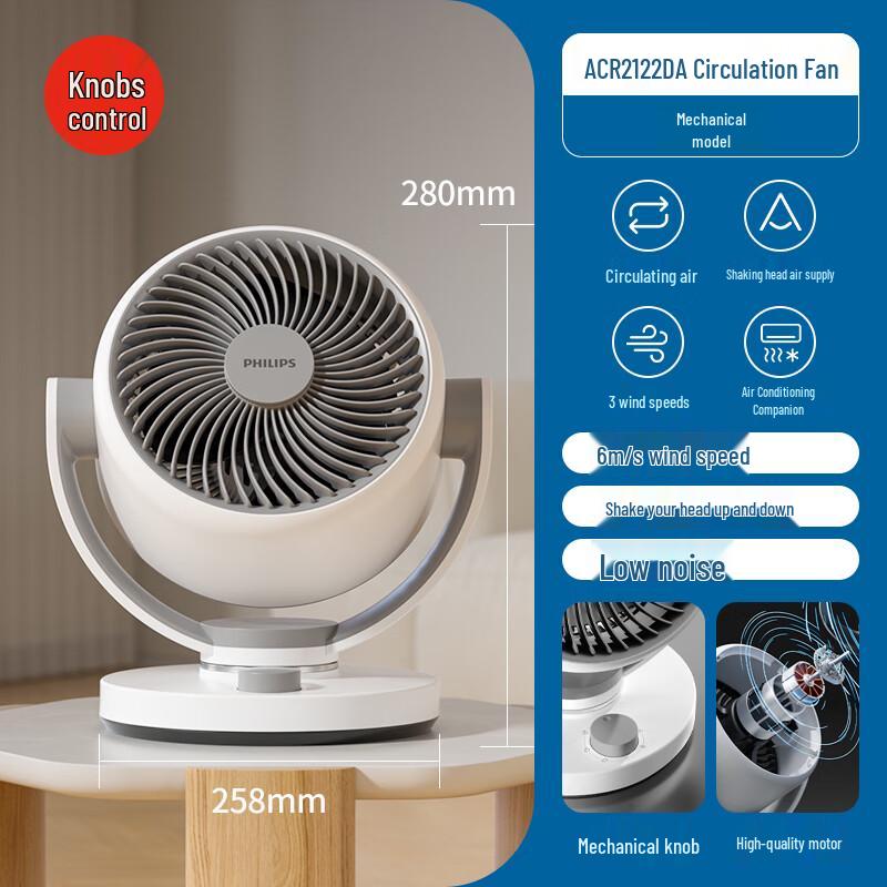 Philips ACR2122DA Air Circulation Desk Fan CN Plug (adapter Included)