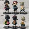 6pcs Demon Slayer Anime Characters 7cm Figure Cake Decor Anime Cartoon  Kamado Nezuko Agatsuma Figure Doll Ornament