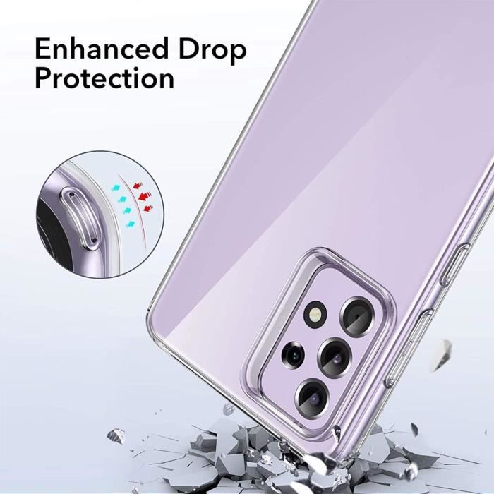 Coque - samsung - a53 5g - silicone souple - transparent - pack 2 verres trempés