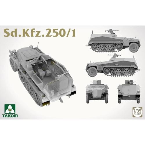 Takom 1/35 Sd.Kfz.250/1 Light Armored Personnel Carrier Plastic Model TKO2184