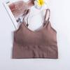 Backless Sportswear Woman Gym Sports Bra Seamless Womens Underwear Adjustable Shoulder Strap Inner Padded Yoga Vest Bralette