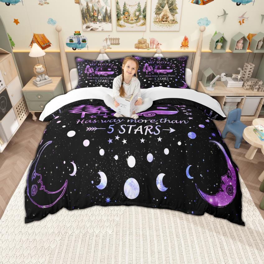 Comforter Homewish Happy Camping Camper For Kids Rustic Farmhouse Bedding Set Nature Adventure Set