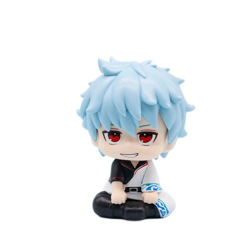 

Pose Sitting Gintama Sakata Gintoki Car Decor Figurine For Anime And Toy Lovers Gintama Sakata Silver
