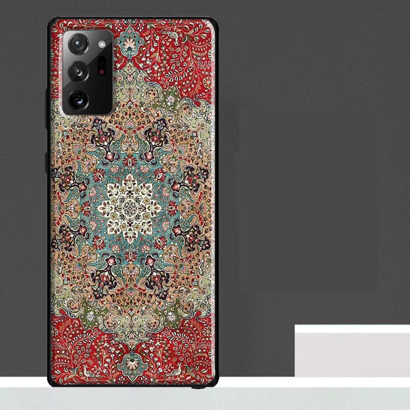 Persian Carpet Floral Pattern Case For Samsung Galaxy S25 Ultra S23 S22 S21 S24 Ultra S9 S10 S20 Plus S24 FE Phone Cover