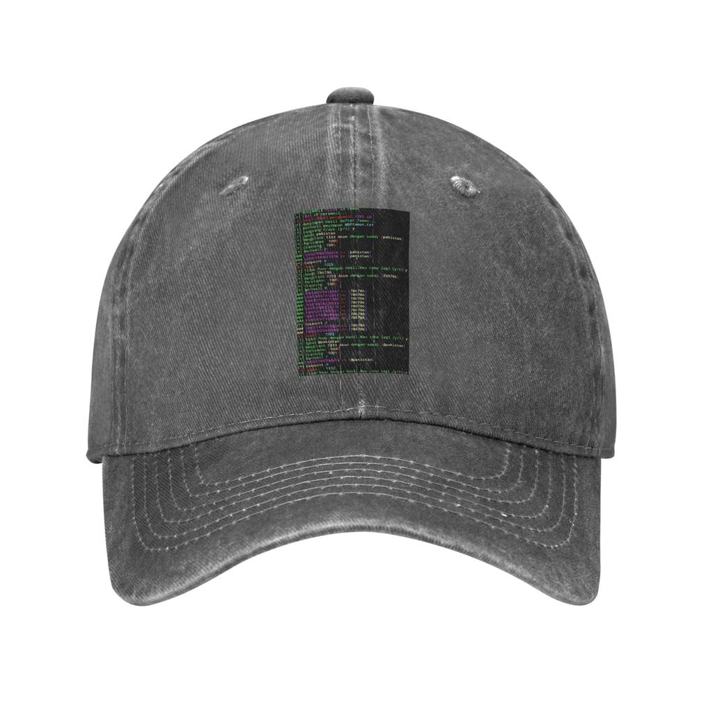 Hacker Code Binary Code Geek Science Computer Denim Fabric Cap Casual Baseball Caps Adjustable Hat Summer Unisex Baseball Hats