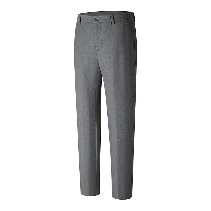 YOUNGOR Men's Modal Blend Wrinkle-Free Straight-Leg Trousers