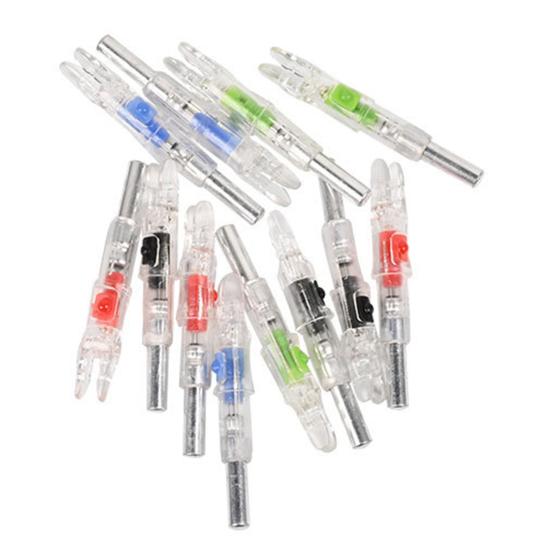 3 Pcs Lighted Nocks for Arrows with 0.244 Inside Diameter LED Light Up Nocks with ON/Off Switch for Archery Hunting