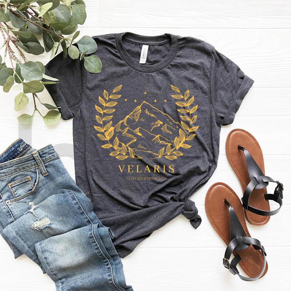 2025 Velaris Tshirt Night Court fourth wing Sarah J Maas Acotar Shirt Throne of Glass SJM Book Lover Shirts Bookish Fans GIFT