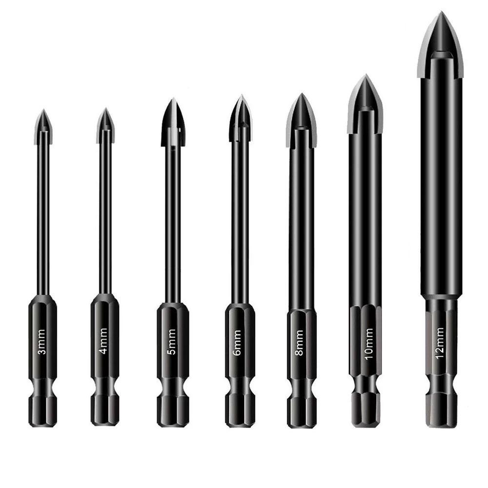 10pcs/set Professional Tile Drill Bit Precision Cross Drill Bit  Concrete Drilling