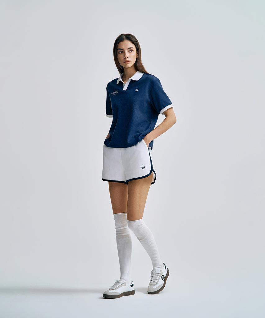 SERGIO TACCHINI W Double Knit Open Collar Polo