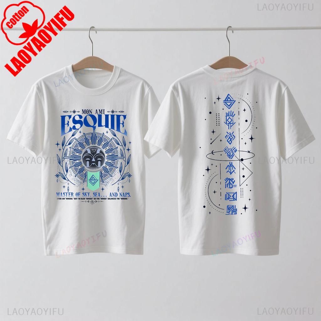 Koszulka Esquie Clair Obscur Expedition 33 Zabawna koszulka Esquie dla graczy dla fanów Prezent Moda letnia Casual Miękka bawełna Krótki rękaw Top