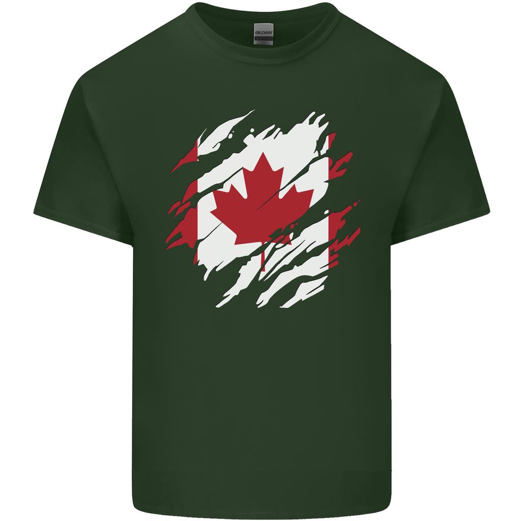 Torn Canada Flag Canadian Day Football Unisexs Light Cotton TShirt