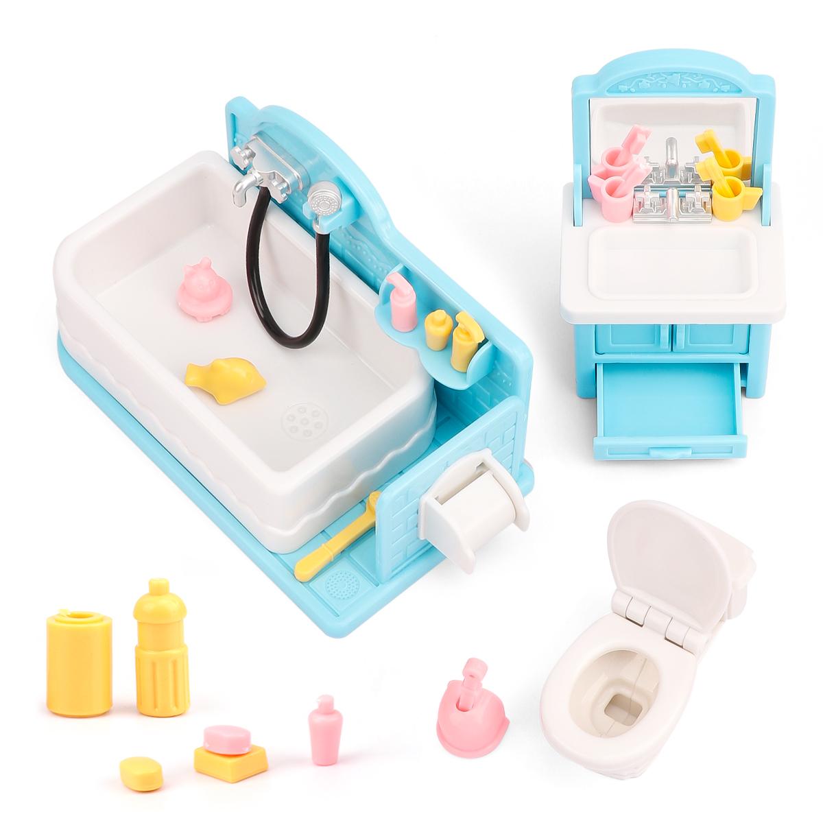 Mini Meubilair Kit Ornamenten Huis Speelgoed Miniatuur Keuken Badkamer Poppenhuis Scène Accessoires