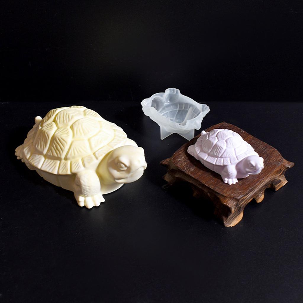 2Pcs Lovely Turtle Figurine Silicone Mold Set High Quality Durable Material Ideal for Crafting and Home Decor Projects