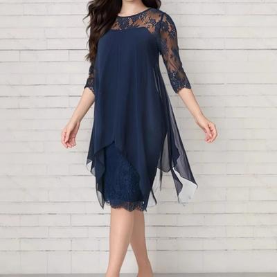 Fashion Hollow Out Loose Casual Dress Women Summer Plus Size Women Clothing Ladies Dresses Robe
