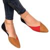 Shoes for Women 2026 Brand Slip On Women's Flats Autumn Pointed Toe Mixed Colors Flock Shallow Mouth Low-heeled Shoes Women
