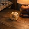 Interactive Reading Dice Wooden Decision Dice, 6-Sided Wood Engraved Quotes Prompt, Natural Bookish Daily Habit Tool Charm, Fun Companion Book