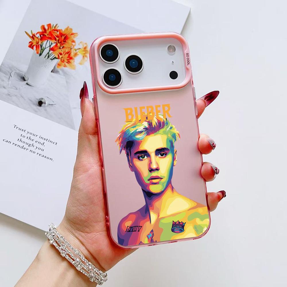 

Singer J-Justin B-Bieber Phone Case For iPhone 17 16 15 14 13 12 11 Pro Max Air Matte Laser Aurora Shockproof Funda iPhone 16 Pro Max