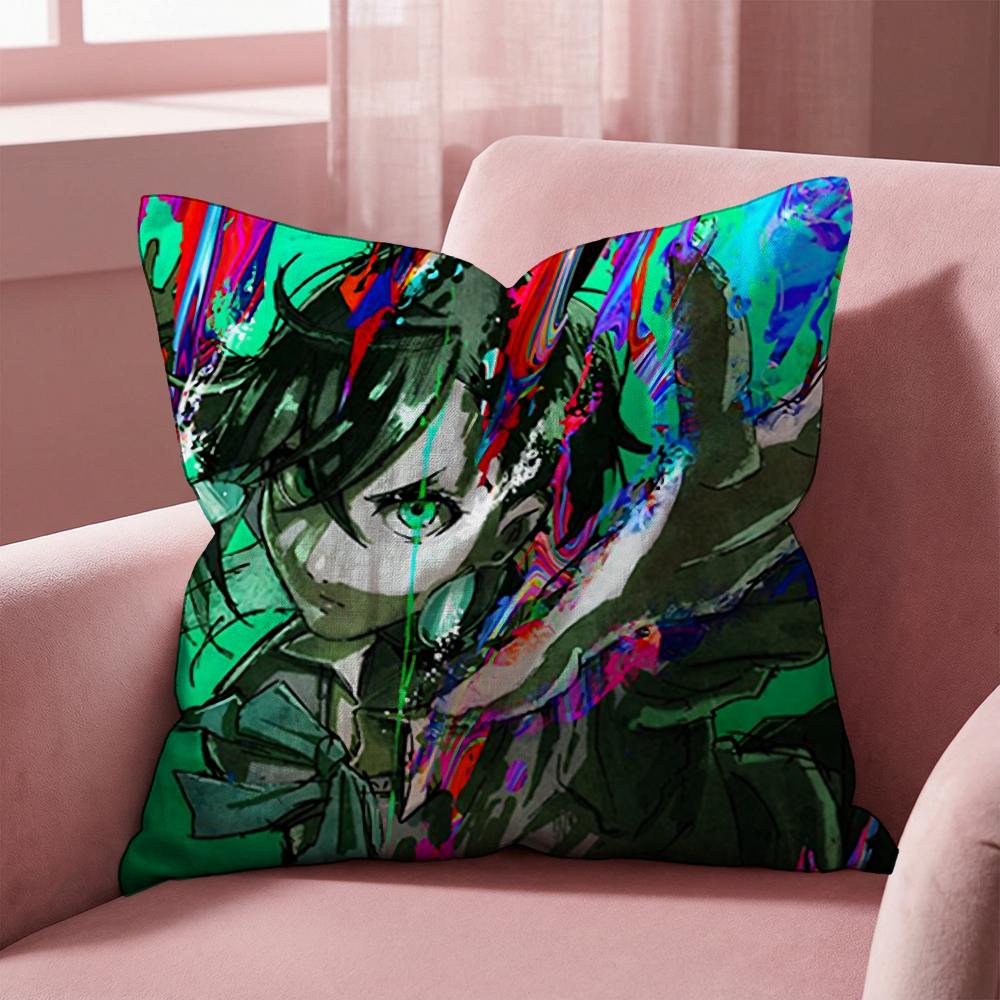 Anime D-Dandadan Cushion Cover Multi-Scene Pillow Cover for Home & Car - Reversible, Soft & Durable for Daily Use